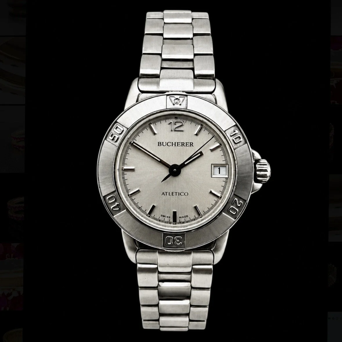Bucherer Atletico 26 mm Silver Dial Stainless Steel Swiss Women's Watch