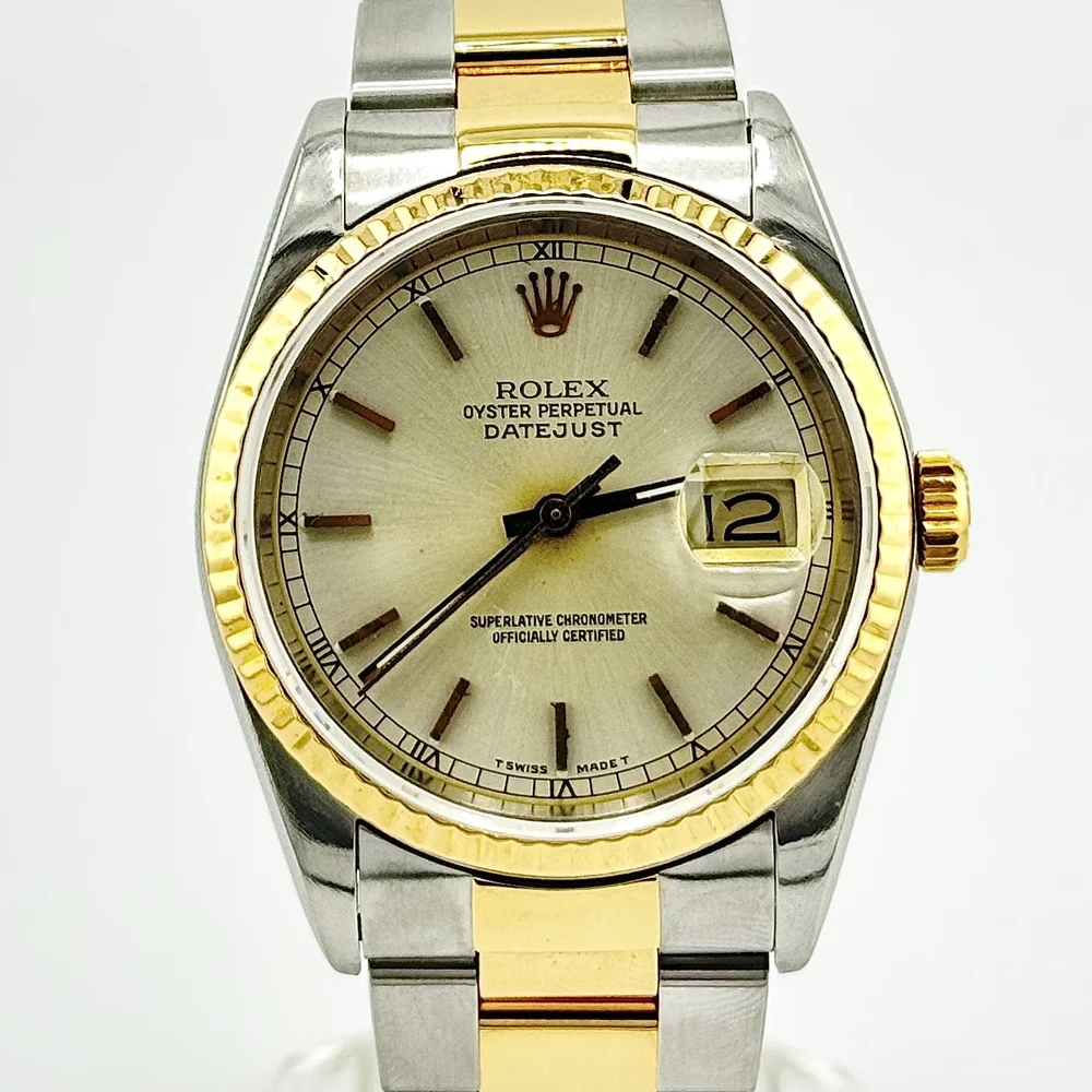  SOLDOUT: Rolex Datejust 16233 36MM Factory Diamond Two Tone