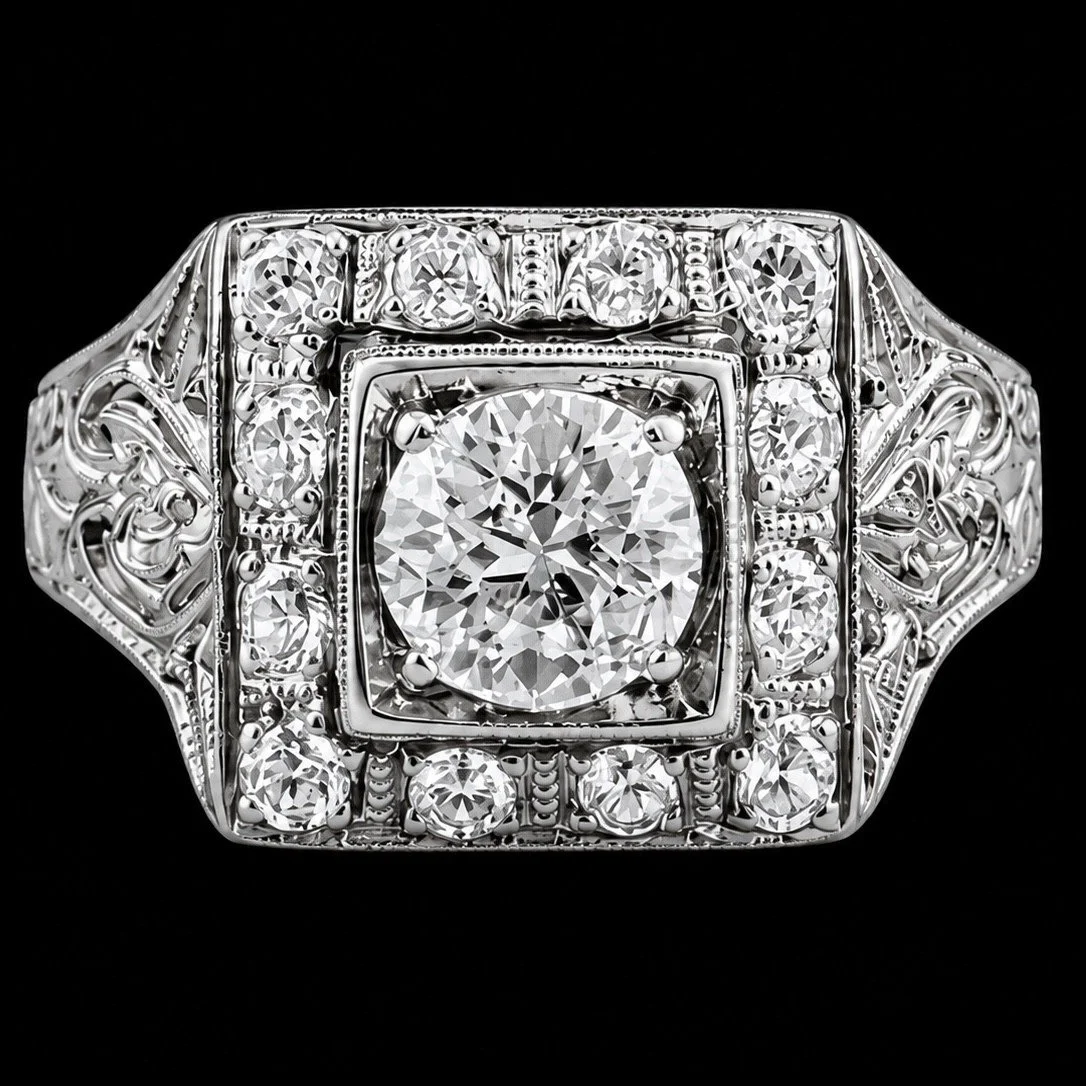 Vintage Old European Diamond Engagement Ring