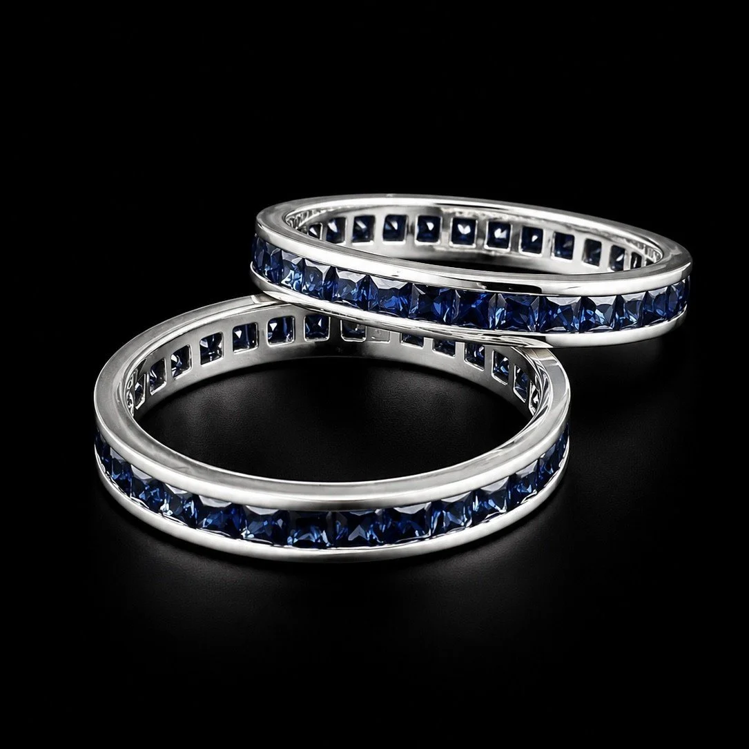 Set of Two Sapphire Eternity Bands
