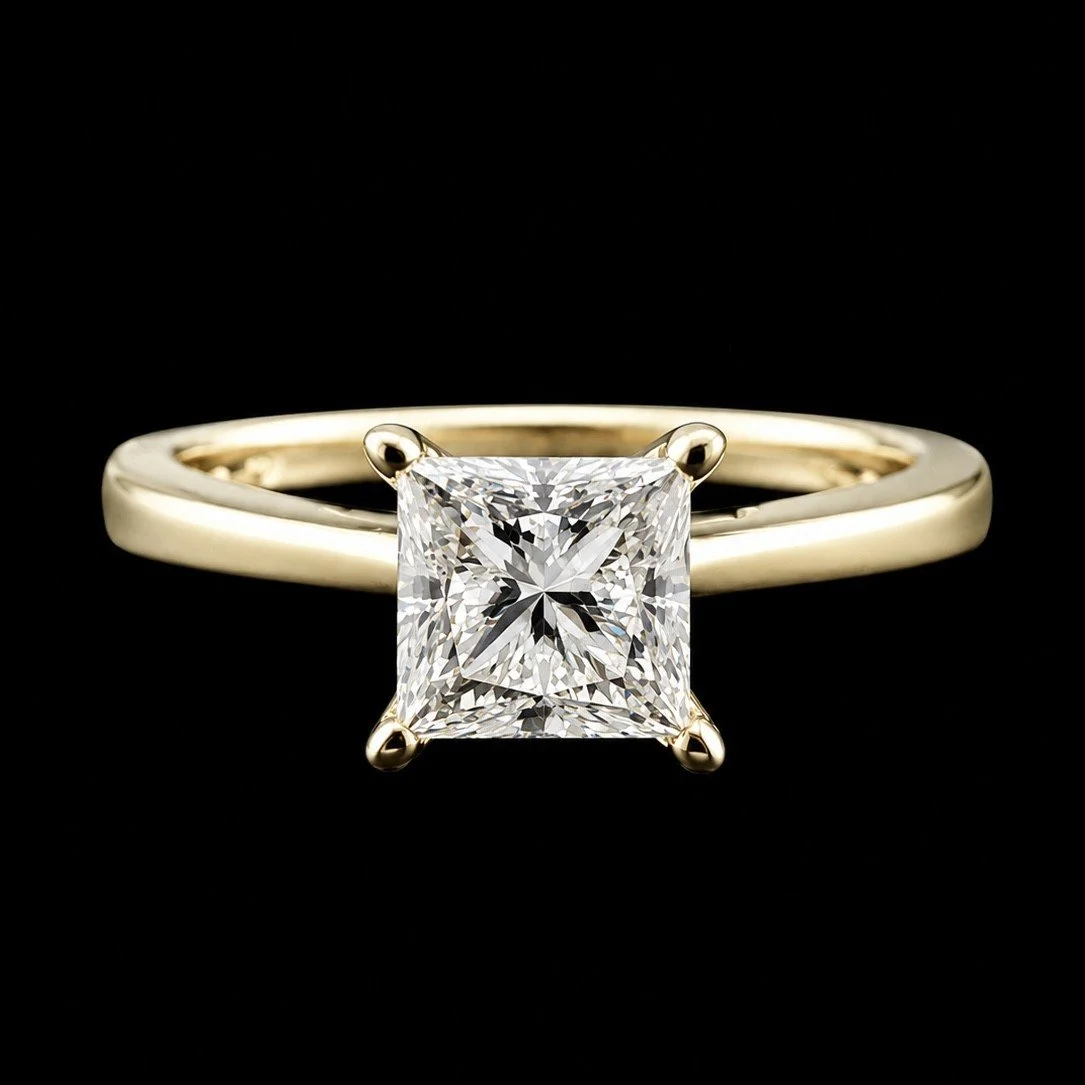 Princess Cut Solitaire Diamond Engagement Ring