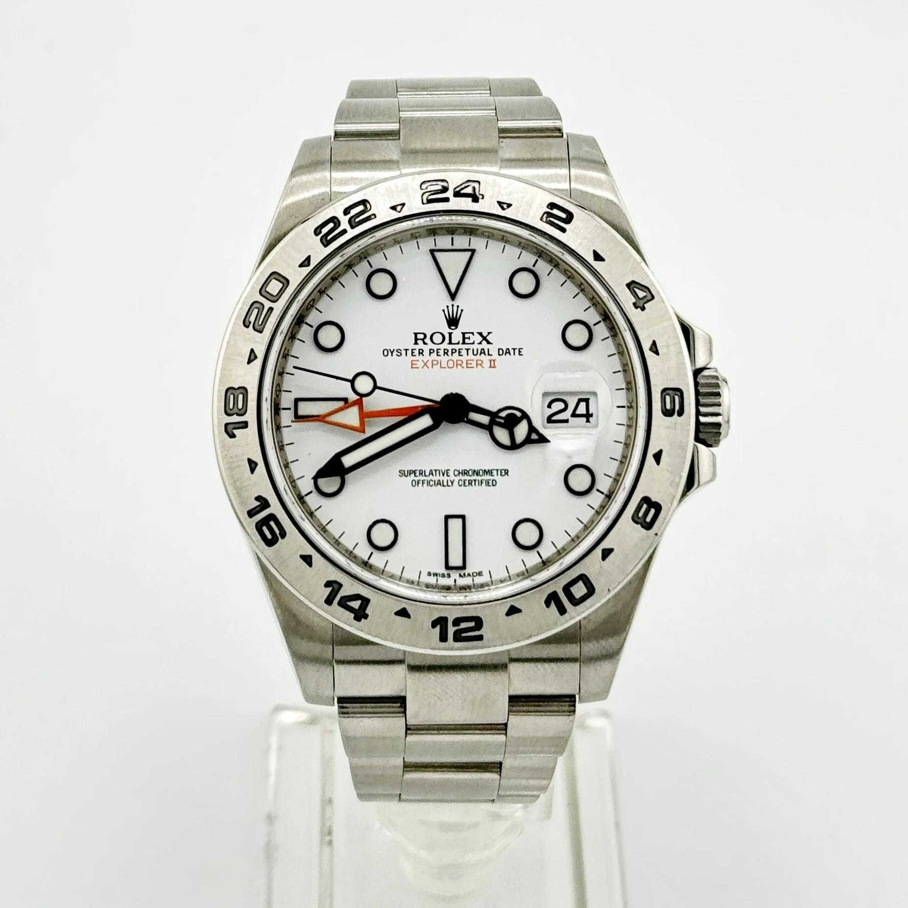 ROLEX EXPLORER II 216570 OYSTER POLAR WHITE DIAL S/S AUTO 42MM B+P 2015