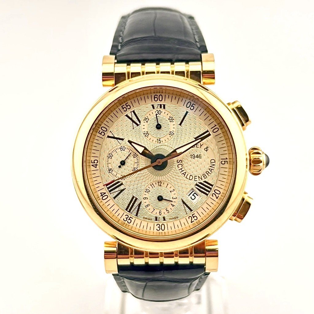 2005 DUBEY & SCHALDENBRAND RSGWM CHRONO AUTOMATIC 40MM 18KYG B+P
