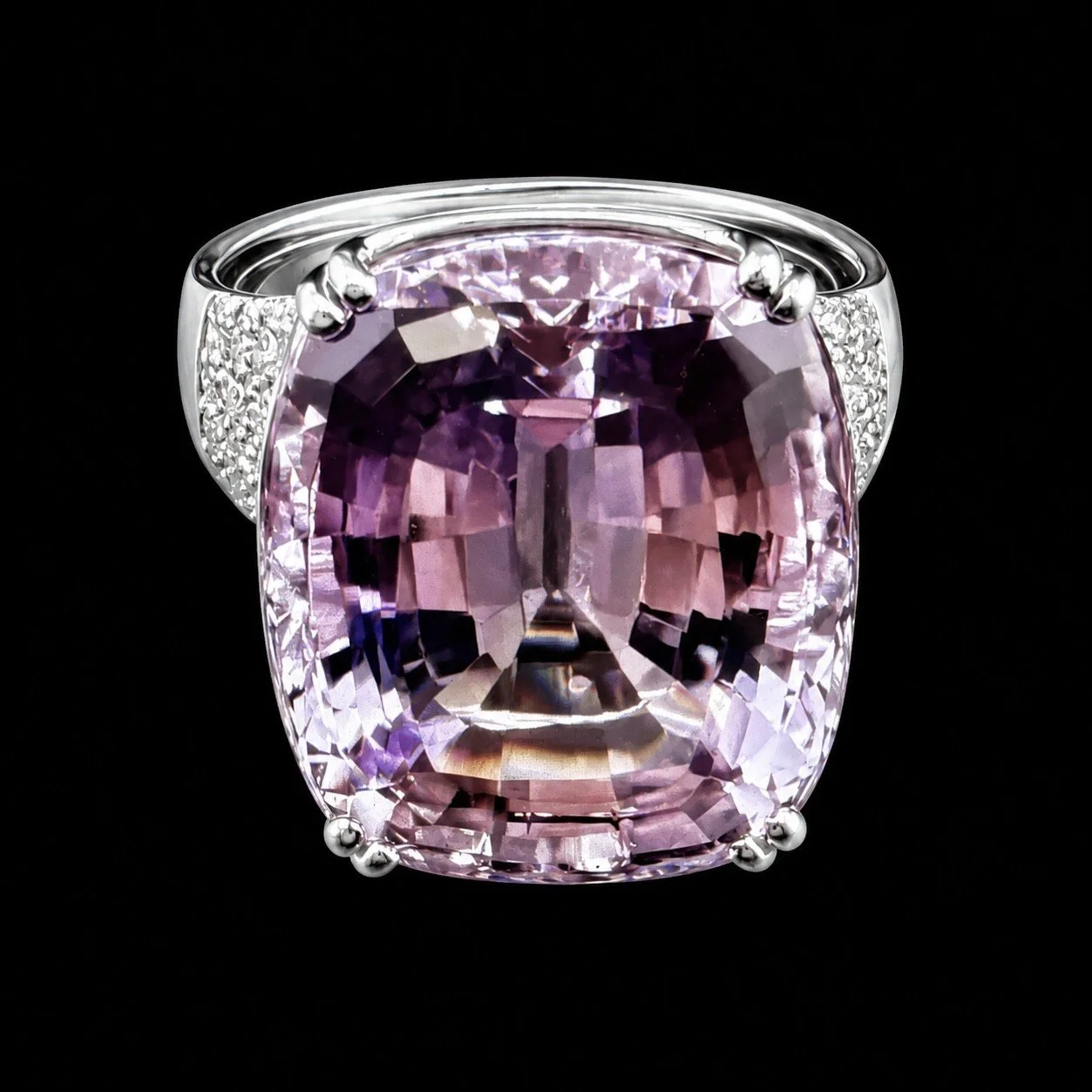 Cavelti Signed Magnificent Kunzite Cocktail Ring