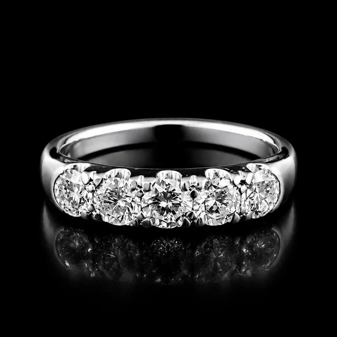Platinum Half-Band Ring