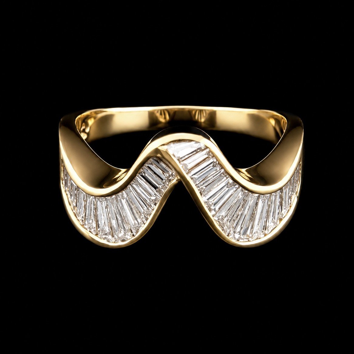 Diamond Wave Ring