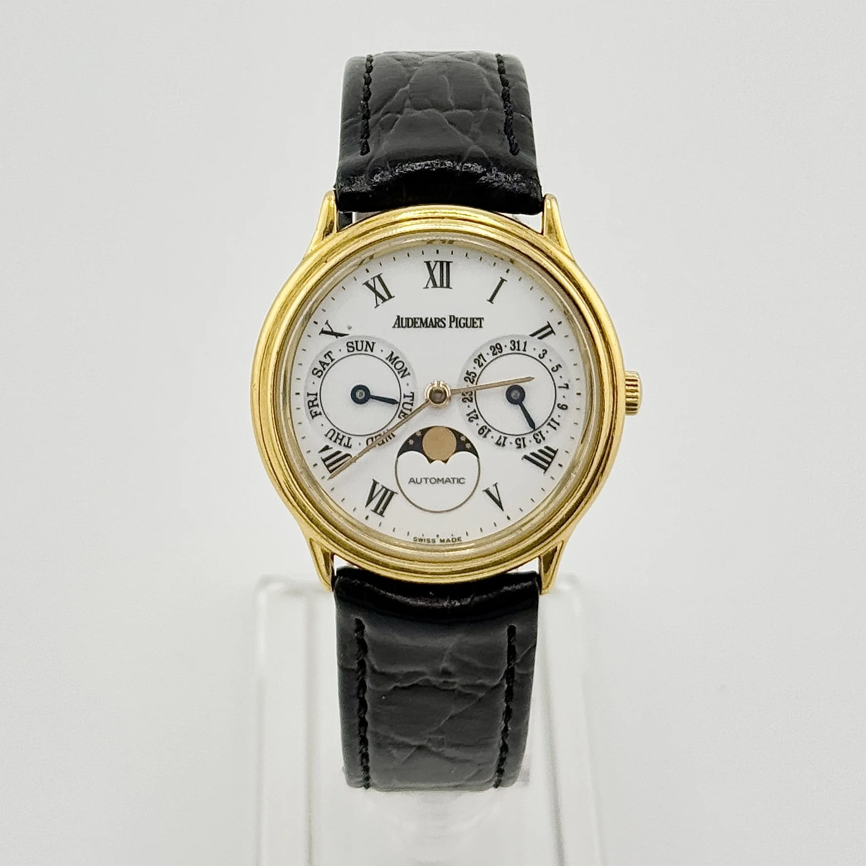 AUDEMARS PIGUET DAY DATE MOONPHASE 25589/002 18K YELLOW GOLD AUTO 33MM POUCH