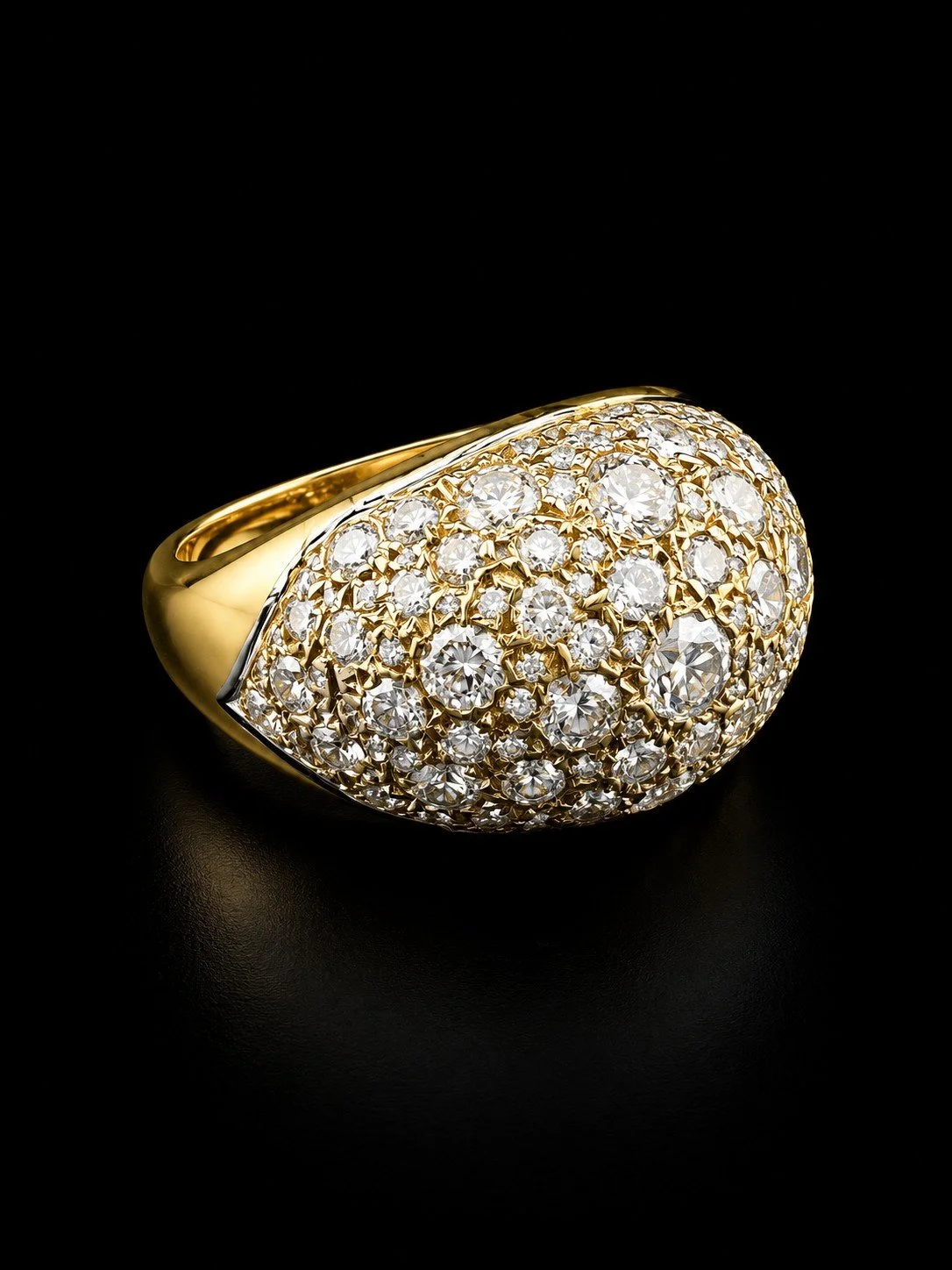 Vintage Dome Diamond Cocktail Ring
