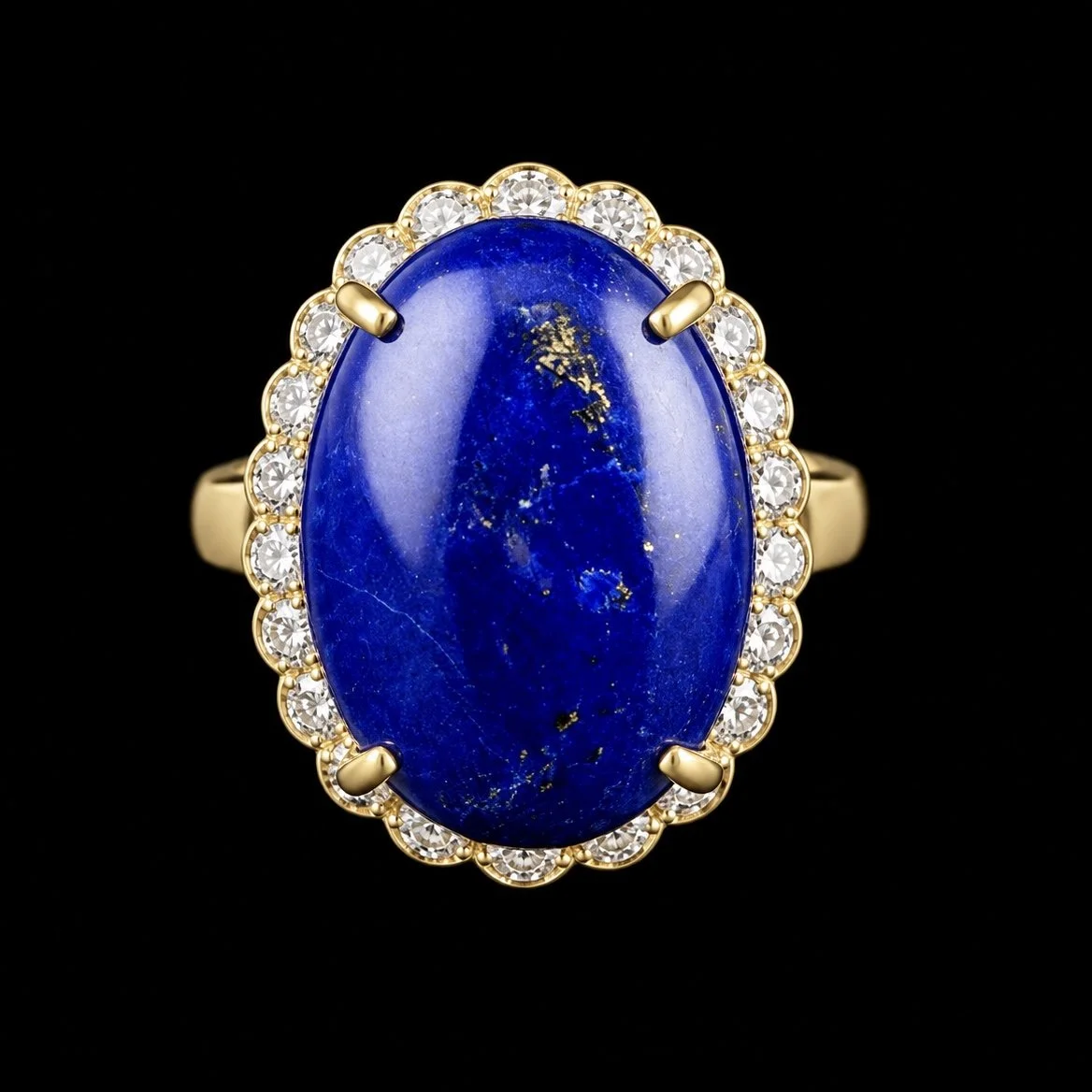 Lapis Lazuli and Diamond Ring