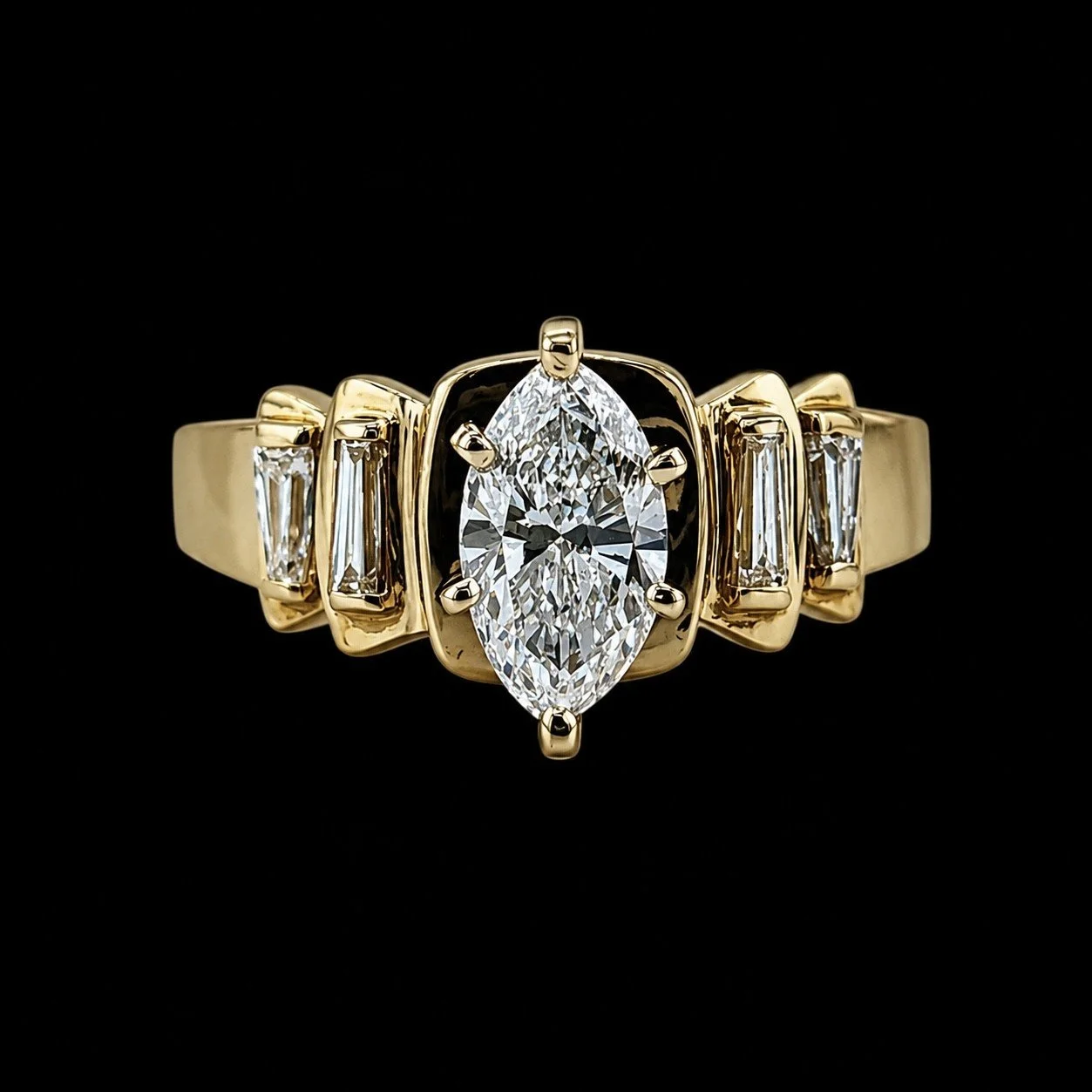 Marquise Diamond Engagement Ring