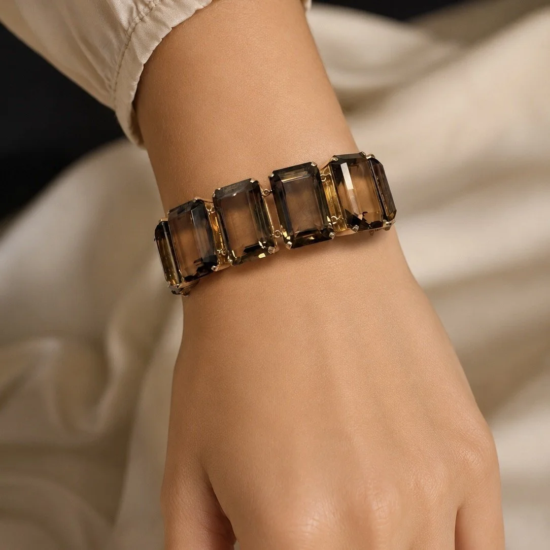 1960'S Magnificent 80 Carat Topaz Bracelet