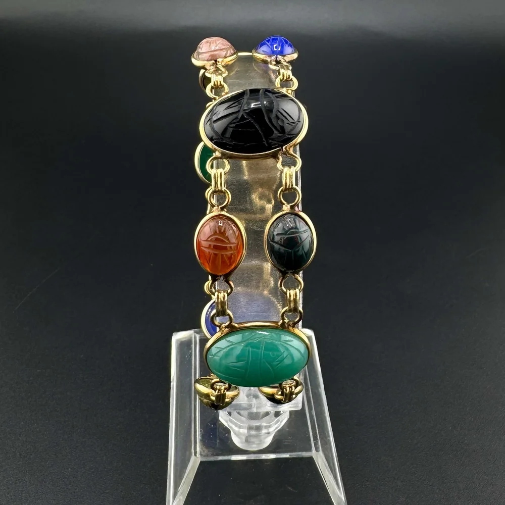 【AEKKI】Brown Mill Eclipse Natural Stone Bracelet EXTREMELY RARE UNBROKEN ELLIPSE-SHAPED WEST AFRICAN