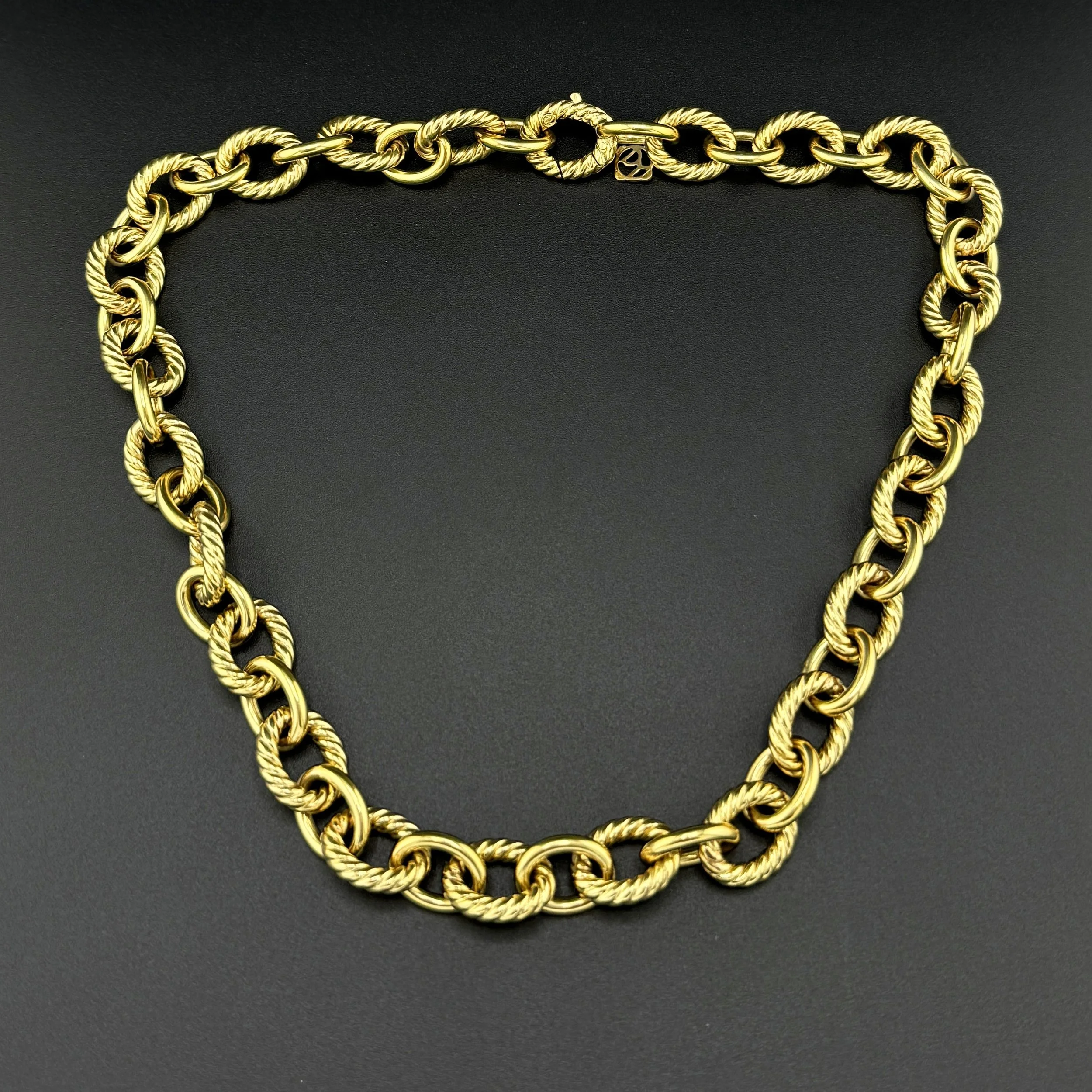 DAVID YURMAN MADISON HEAVY 12MM OVAL LINK NECKLACE - 18K YELLOW GOLD 72.5G - 17"