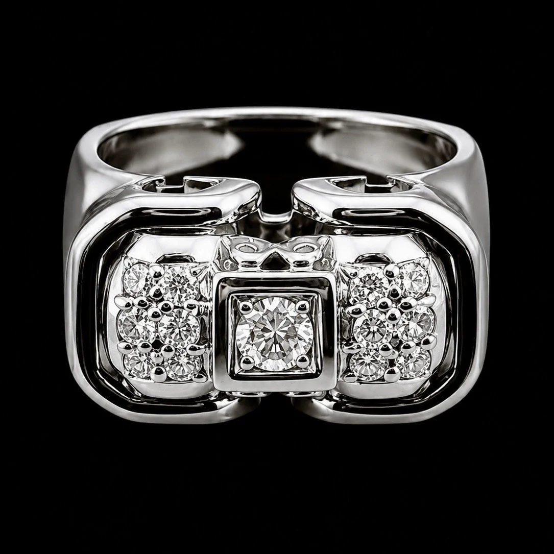 Art deco style diamond ring