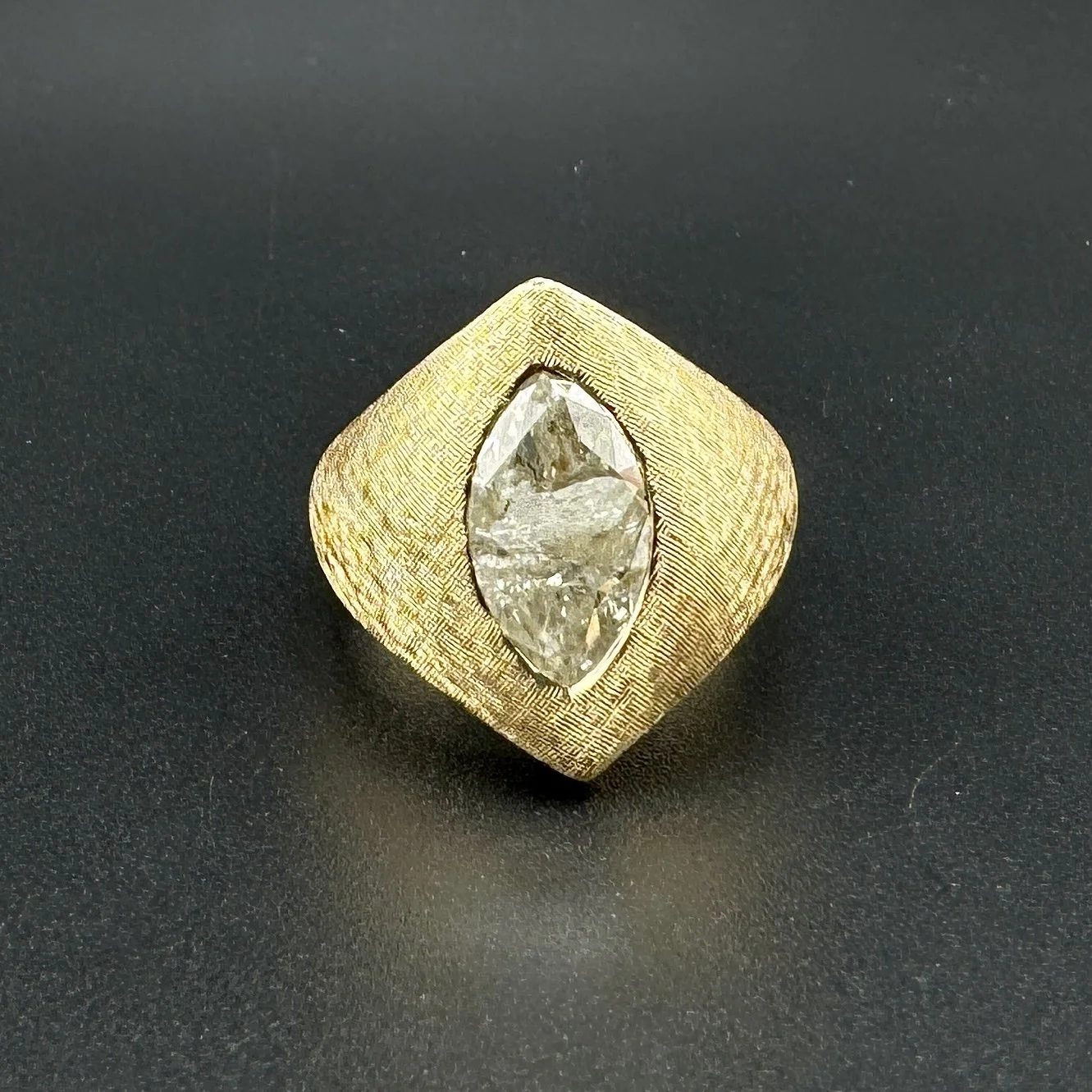 2.25CT I1 I-J MARQUISE DIAMOND RING - 14K YELLOW GOLD - SZ 8