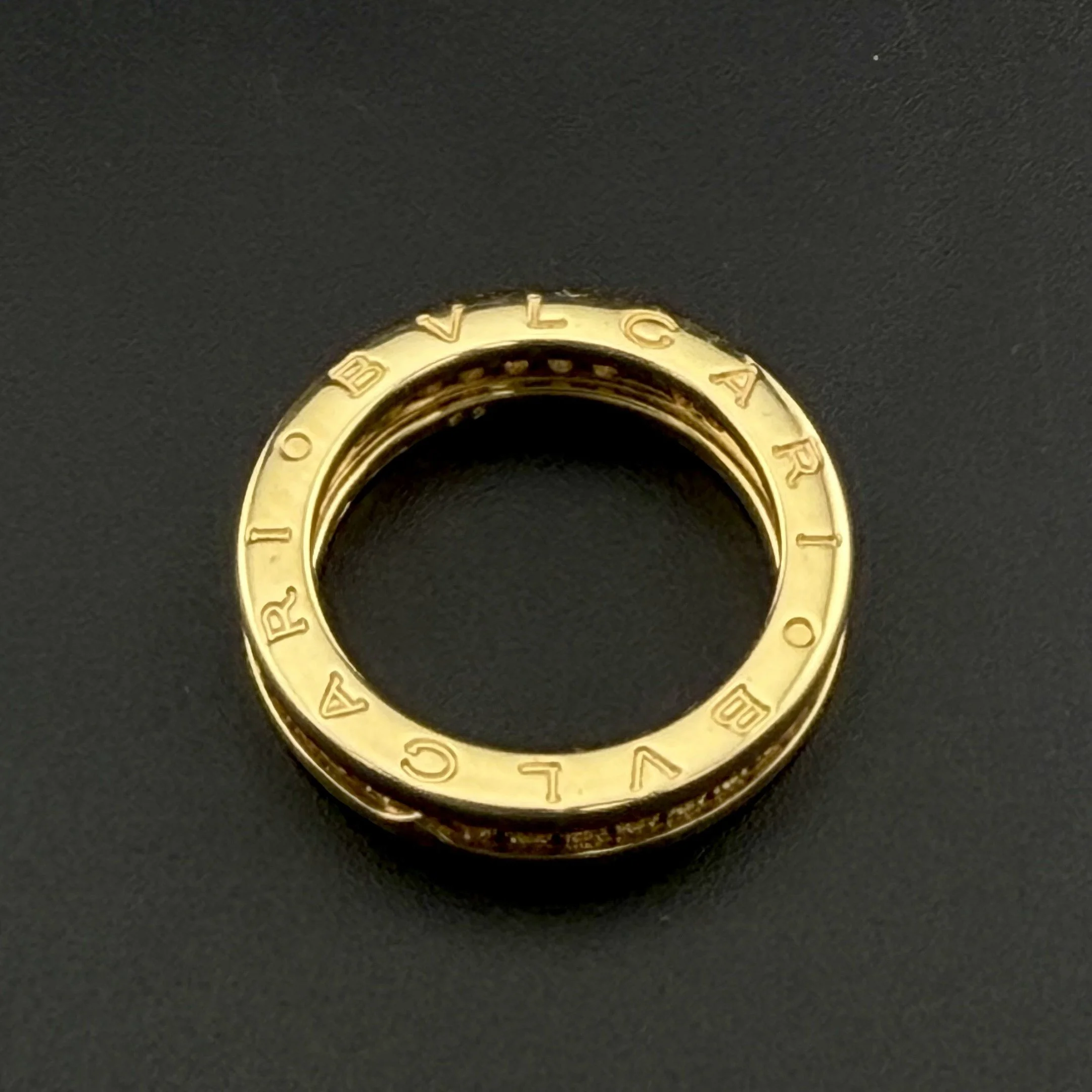 BVLGARI ZERO ETERNITY DIAMOND BAND RING 18K YELLOW GOLD 6.77 GRAMS SIZE 6