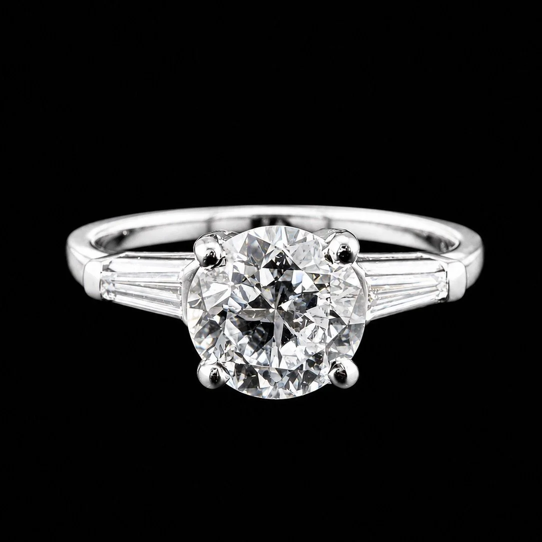 Classic G.I.A Certified 1.21 Carat Center Diamond Engagement Ring
