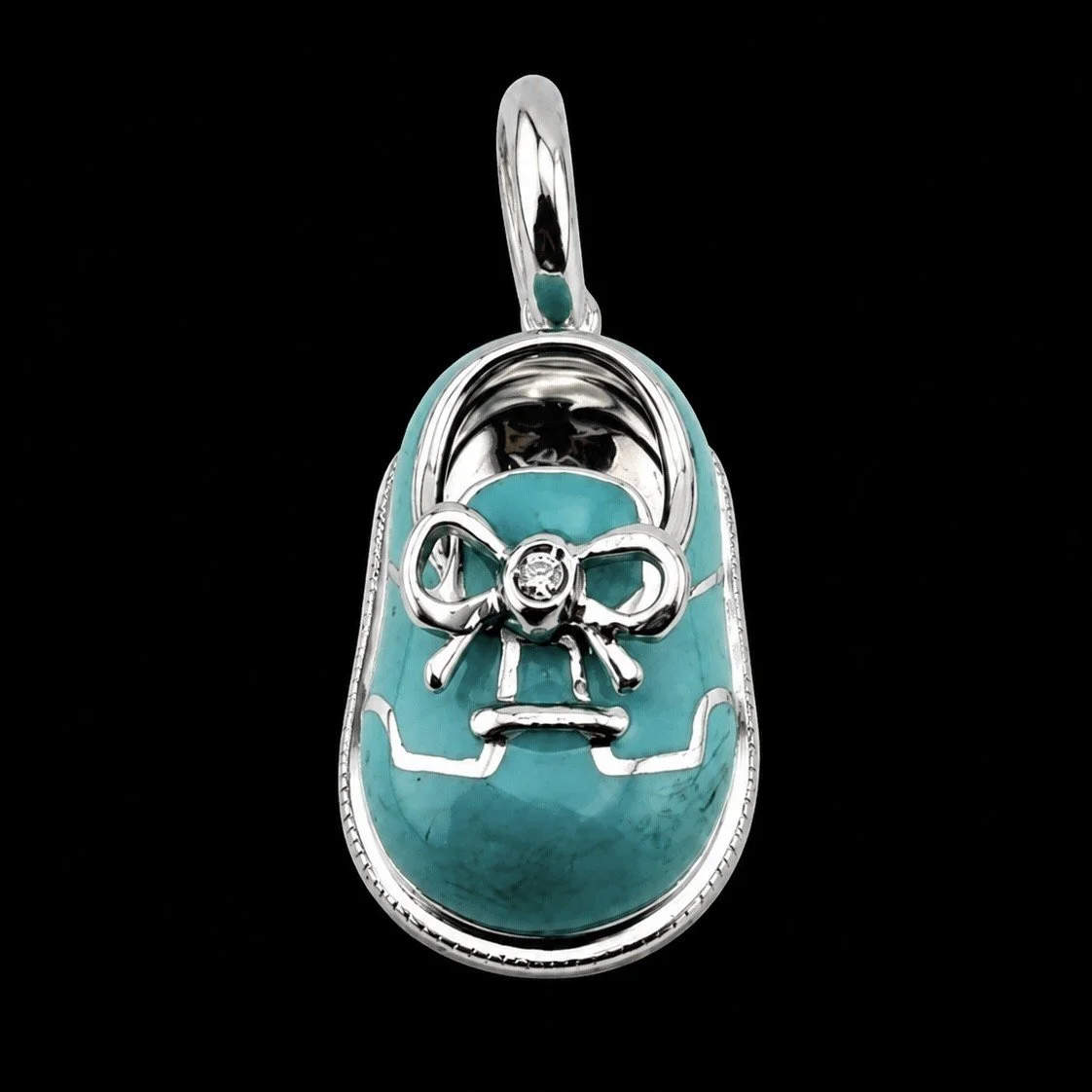 Blue Baby Shoe Charm by Aaron Basha