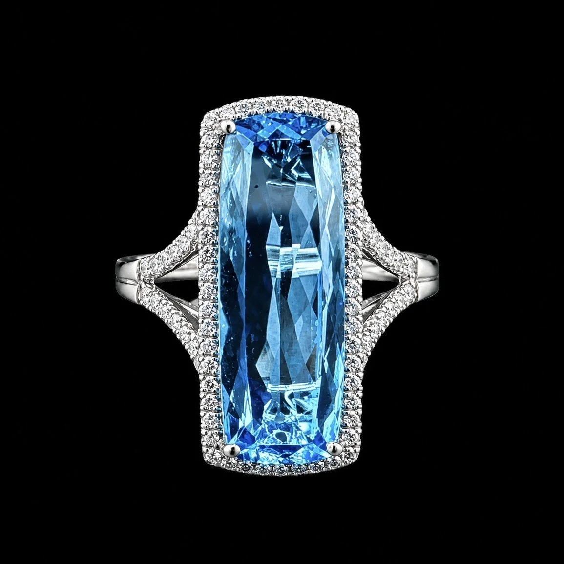 Bellarri Blue Topaz exquisite statement cocktail Ring