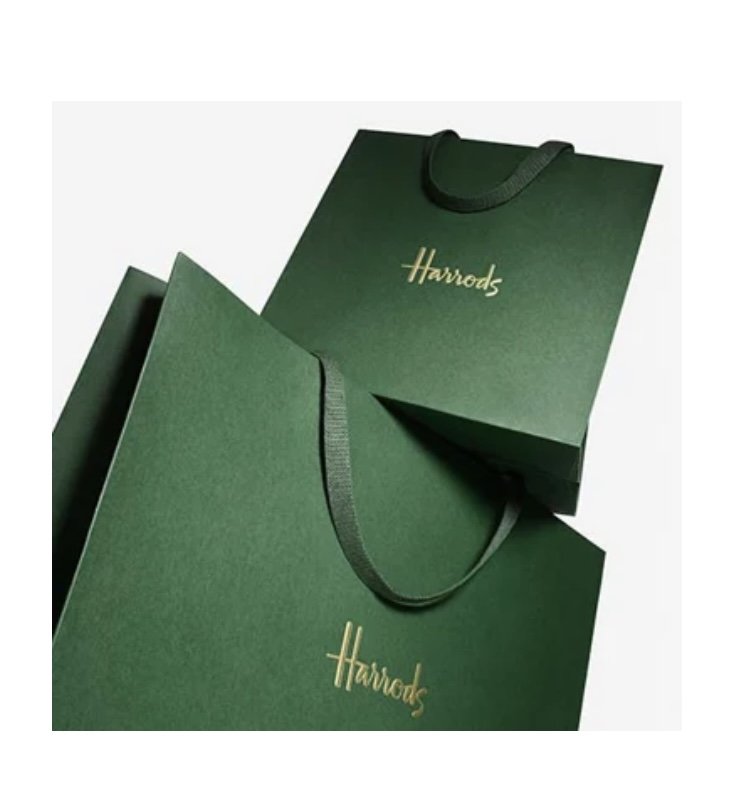 Iconic harrods green shopping bag 