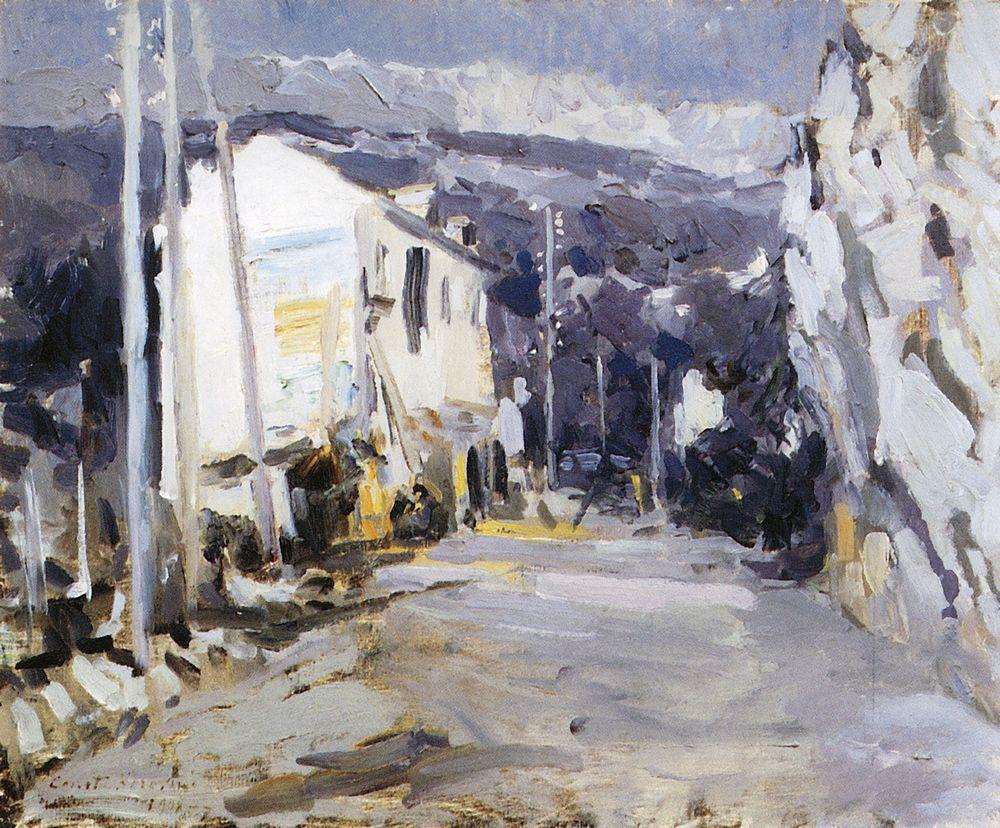 Konstantin Korovin: The Road In The Southern City (WikiArt)