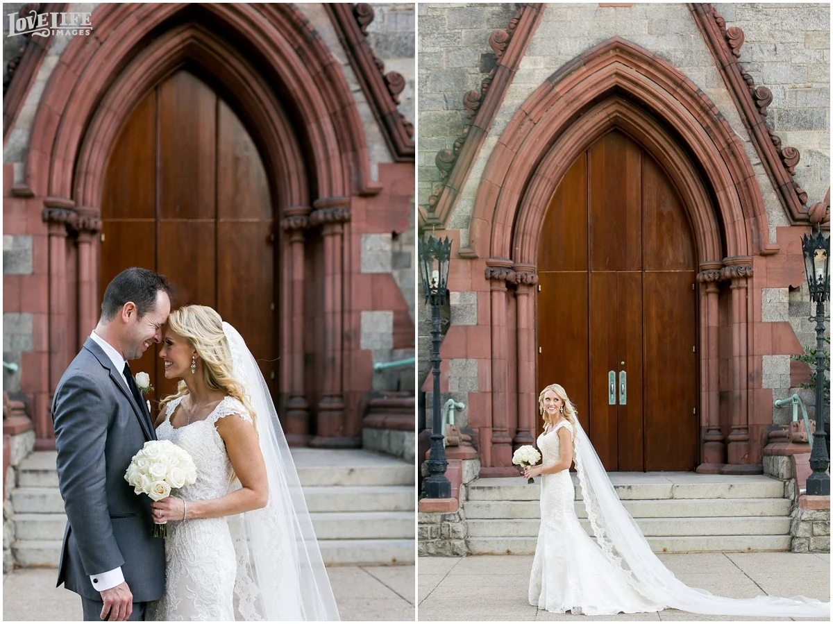Mayflower Hotel DC Wedding bride and groom church portrait.jpg