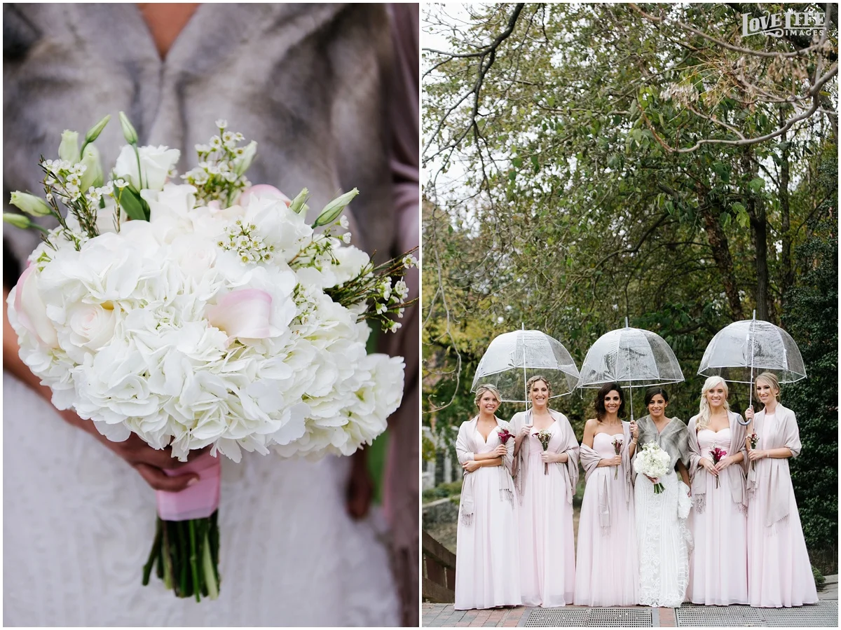 Pinstripes DC Wedding bridesmaids in pale pink with white bouquets.jpg