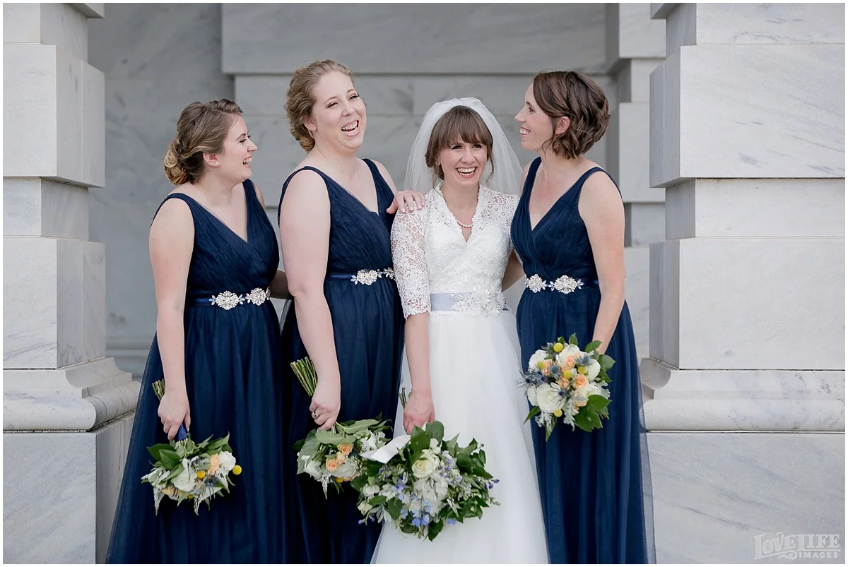 Dumbarton House DC Wedding bridesmaids laughing.jpg