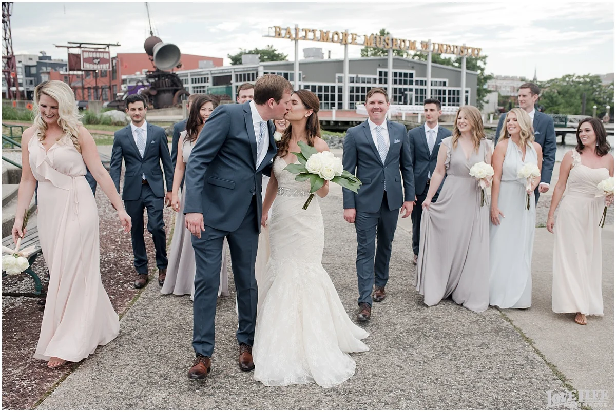 Baltimore Museum of Industry Wedding bridal party portrait.jpg