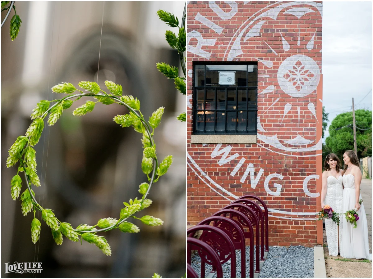 Same Sex Brewery DC Wedding outdoor portrait.jpg