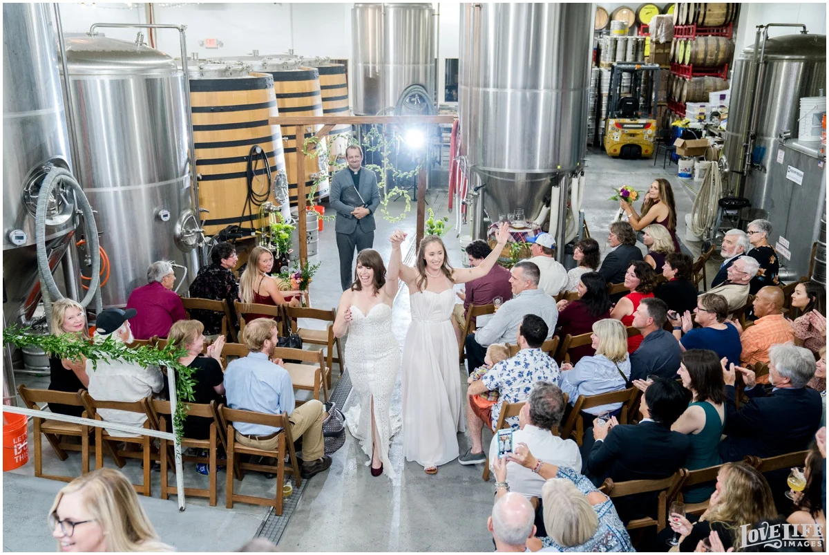 Same Sex Brewery DC Wedding newlyweds recessional.jpg