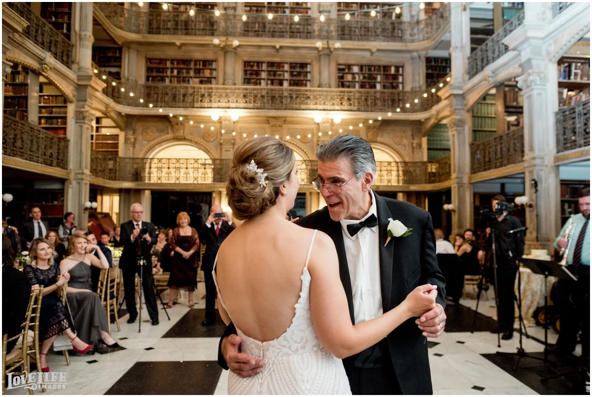 Peabody Library Baltimore Glam Wedding father daughter dance.jpg