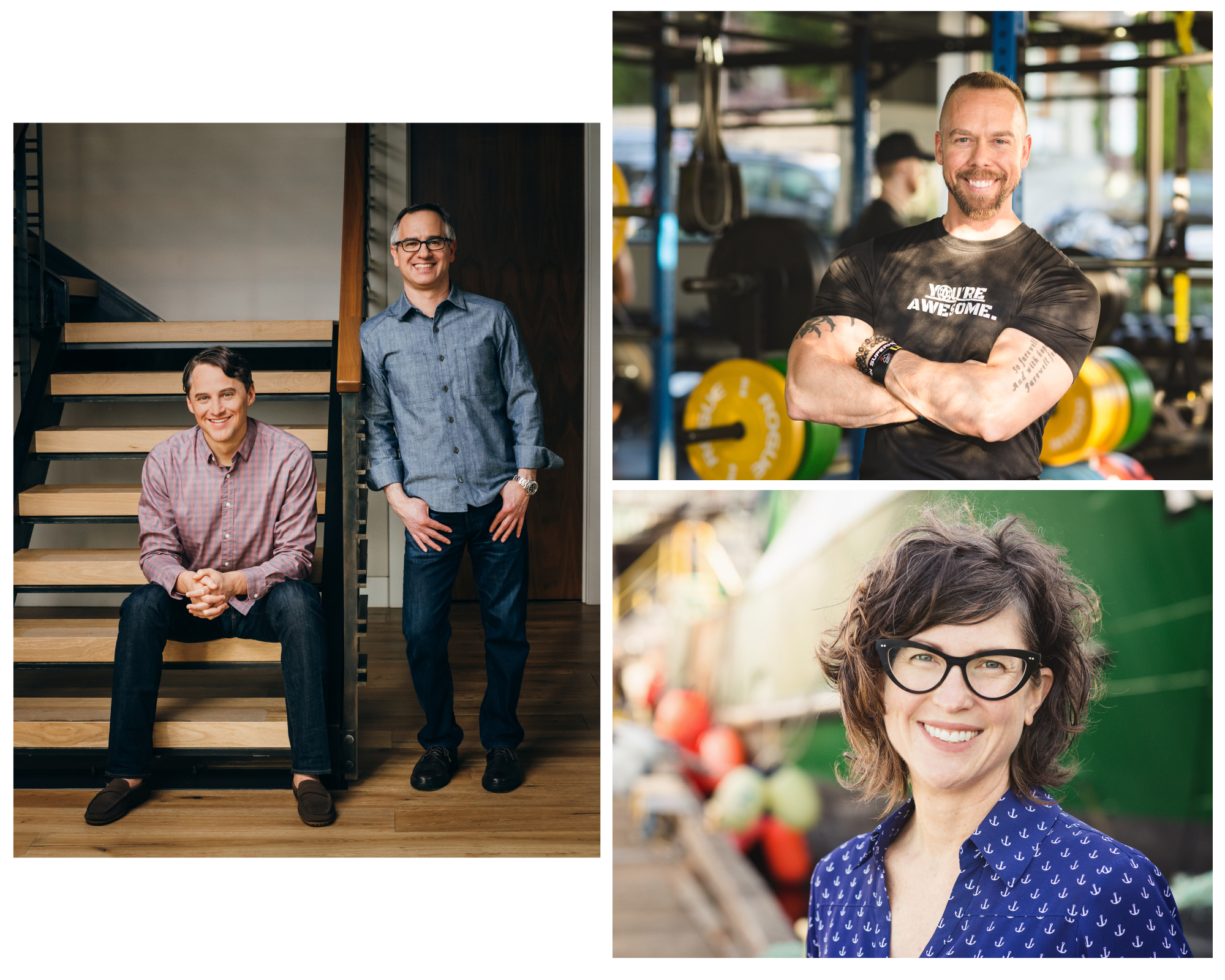 Headshots of professionals in their work places