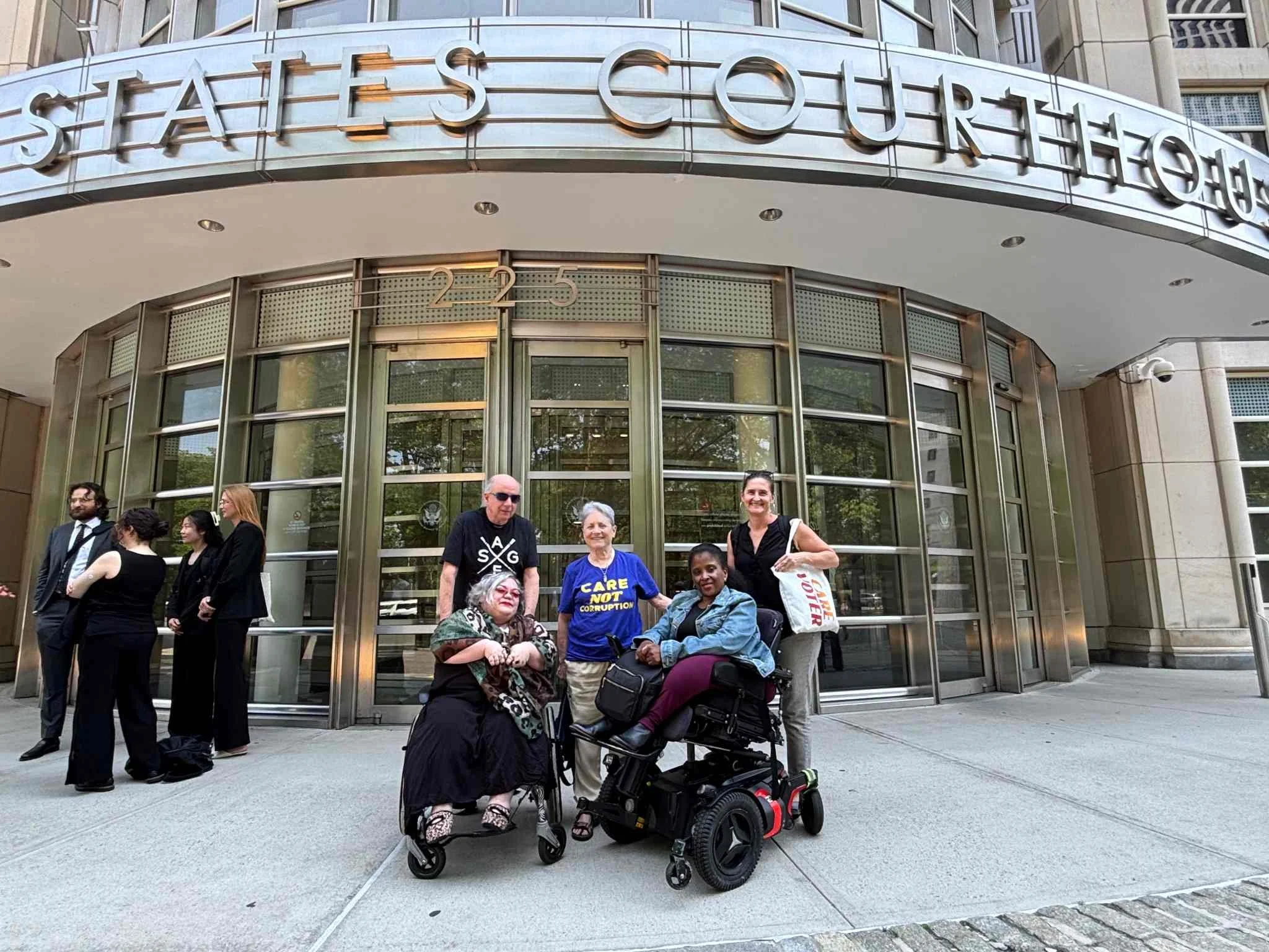 NY Caring Majority advocates celebrate wage theft settlement for home health aides. Photo by Max Parrott