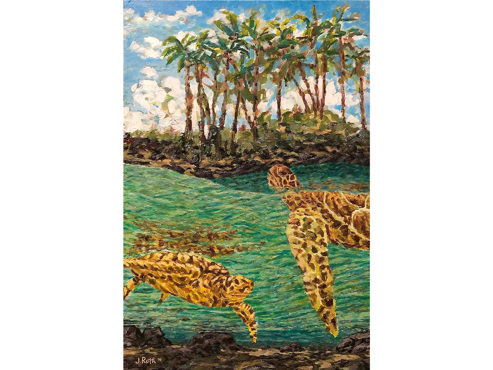 honu turtles ocean painting Hawaii j roth.jpg
