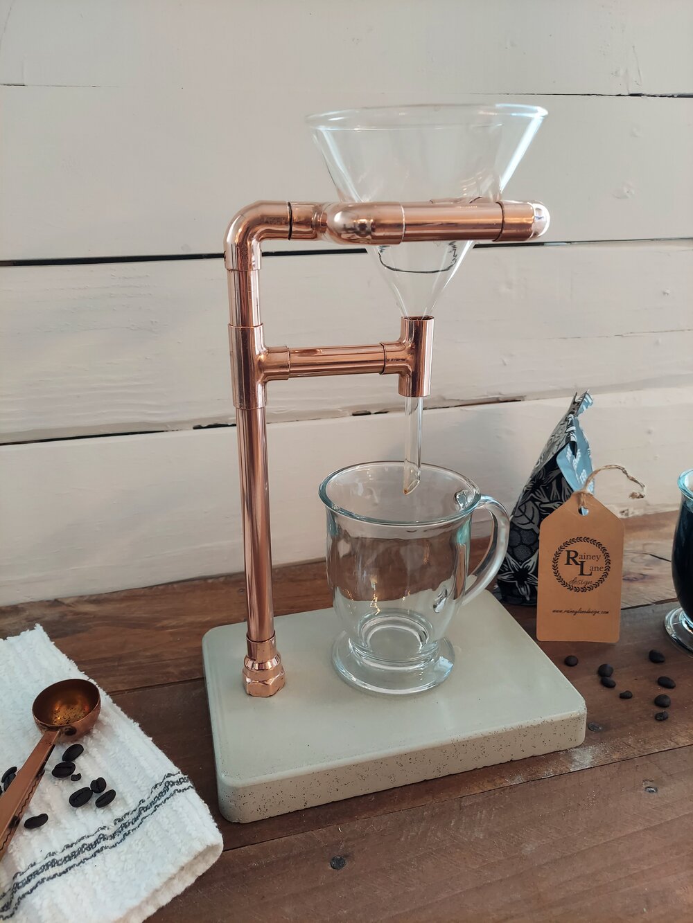 DIY Pour Over Coffee Stand  How To Make Copper Pipe Pour Over