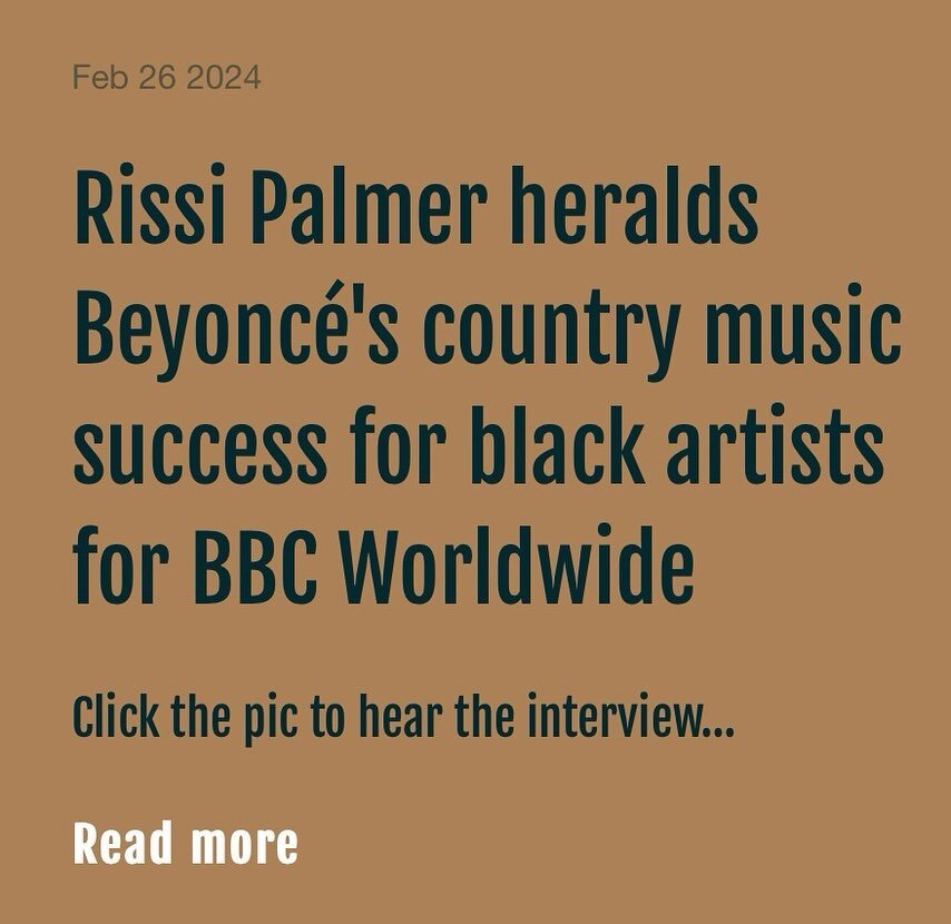 We Ain&rsquo;t New To This!
Rissi Palmer

&ldquo;In 2007, she released her debut album Rissi Palmer, charting singles, &ldquo;Country Girl,&rdquo; &ldquo;Hold On To Me,&rdquo; and &ldquo;No Air.&rdquo; Since then, Rissi has independently released a C