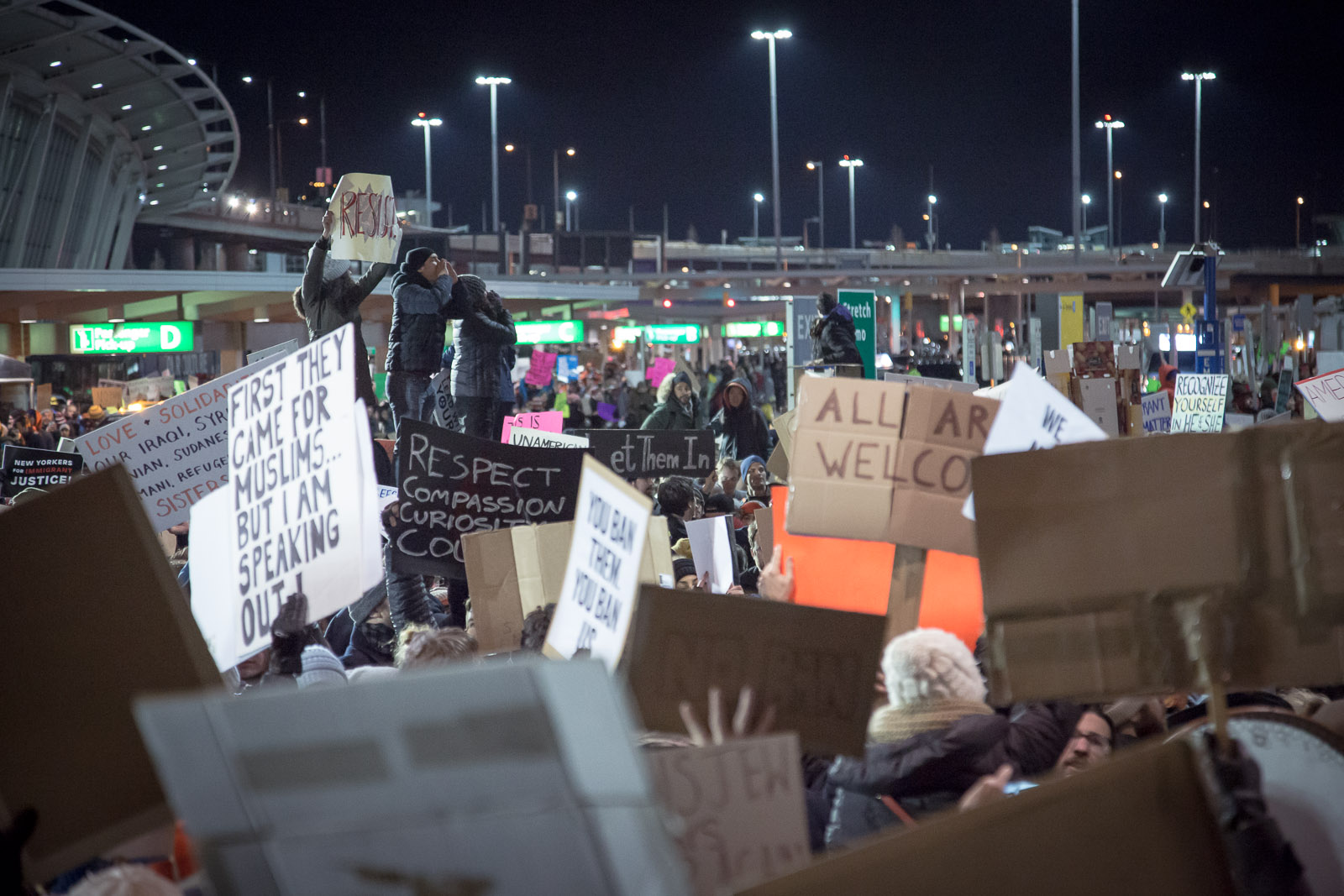 JFK Terminal 4 Protest