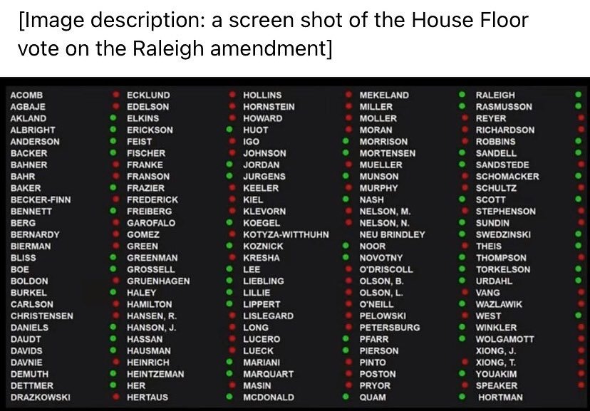 Thank you to all of the Minnesota House Members that voted against the harmful Raleigh amendment (it was a proposed amendment to the Public Safety Omnibus) targeting charitable bail organizations like Minnesota Freedom Fund. Wealth should not determi