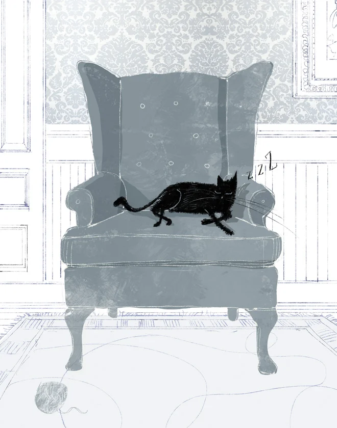 Cat Nap. Illustration by Lee White.