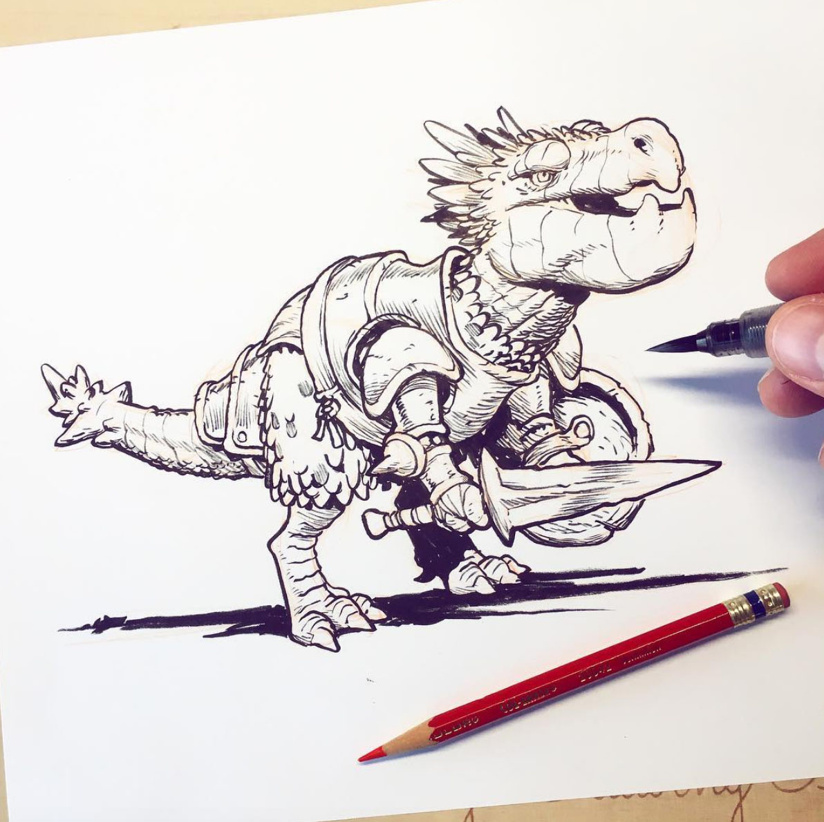 Dino-Warrior-ink-drawing-by-Jake-Parker.jpg