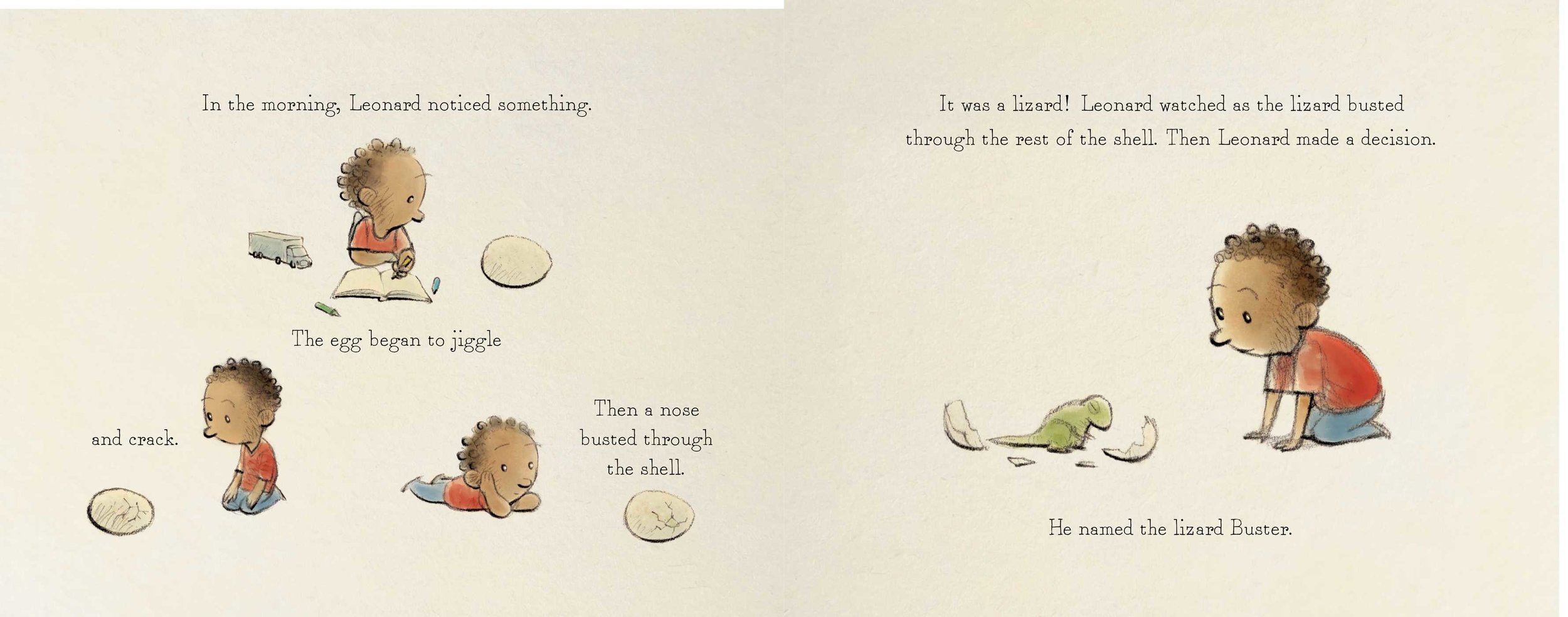 Art from “The Lizard From The Park” by Mark Pett.