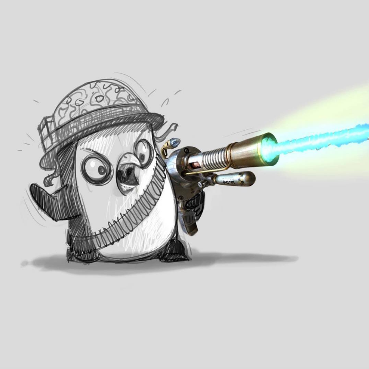 Gunning for first place! Art by Will Terry.