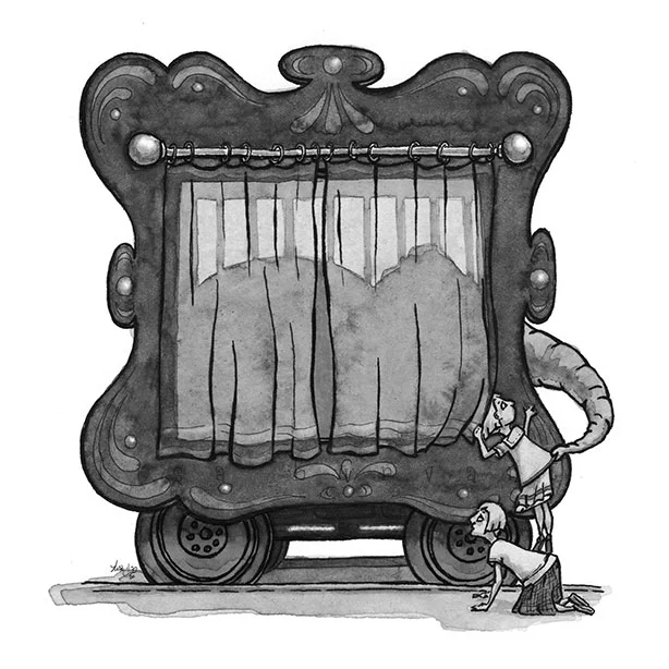 Circus Elephant: I did this for #portfolioclub, Circus prompt. Trying to add some halftones to my portfolio. Art by Lisa Burvant
