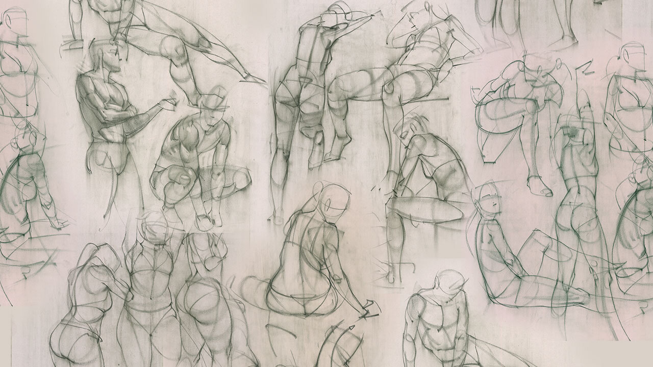 Composition drawing | Composition drawing, Human figure sketches, Human  sketch