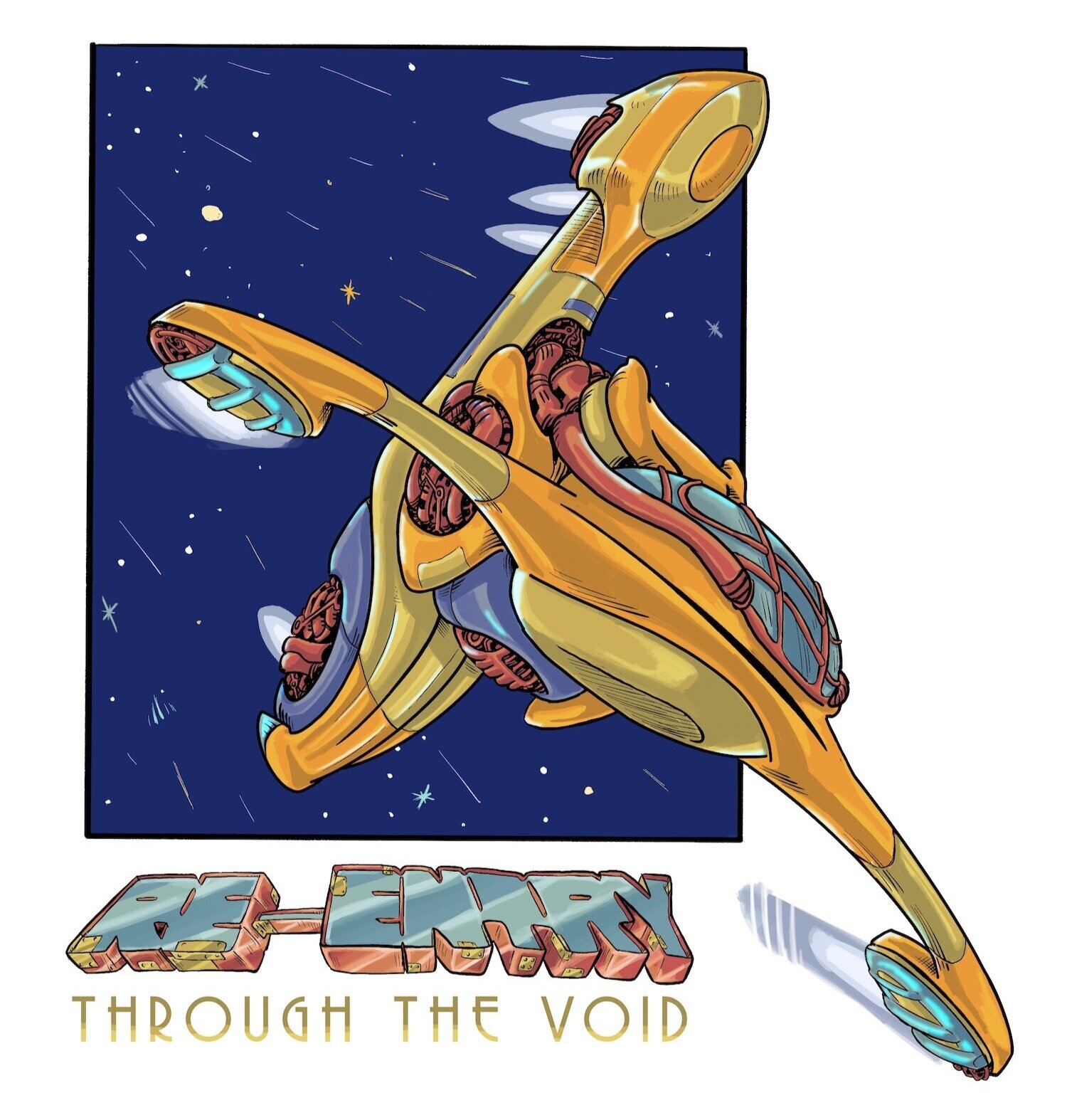 Aleksey, on his Star Quest and Re-entry designs: Both of these were original space ship designs I made. I used Shane's thumbnail lesson to work out several designs initially, followed by choosing a few and roughing out the sketches for them. Then ad…