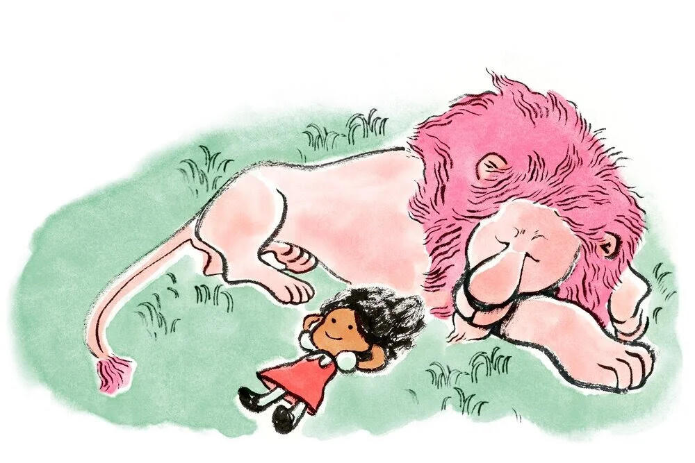 My Friend Lion Art by Katie Kordesh