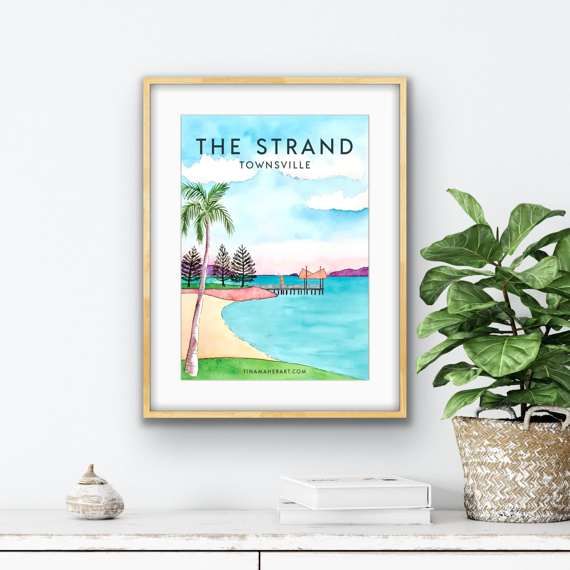 The Strand Townsville Poster Art Print