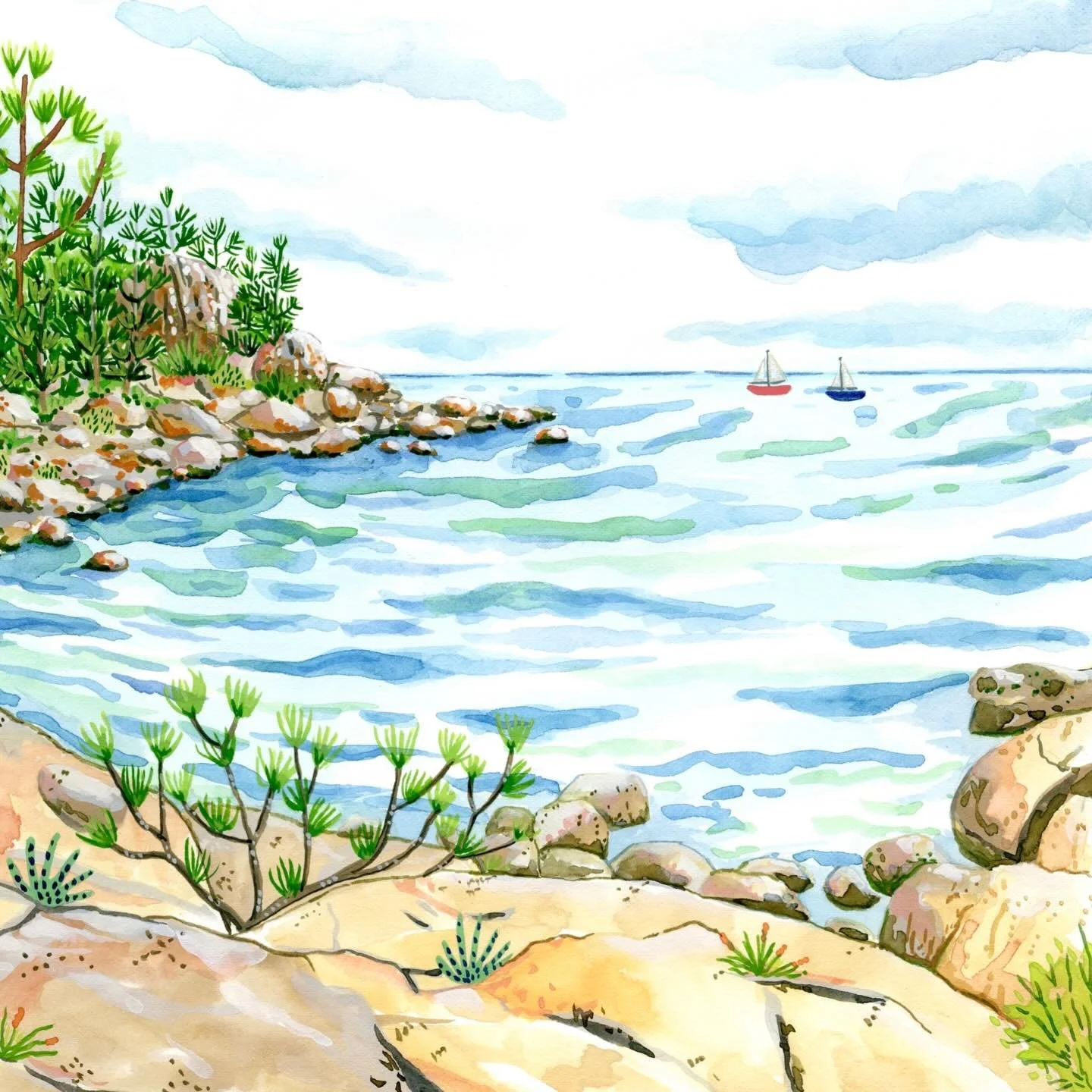 🤓 When I am starting out on a new artwork I try to capture the feel of the place, the warmth, the gentle breezes and the sunshine gently hitting my face 🌻

🌴Using colour and a fresh approach I hope to take you to that place, so you can feel as if 