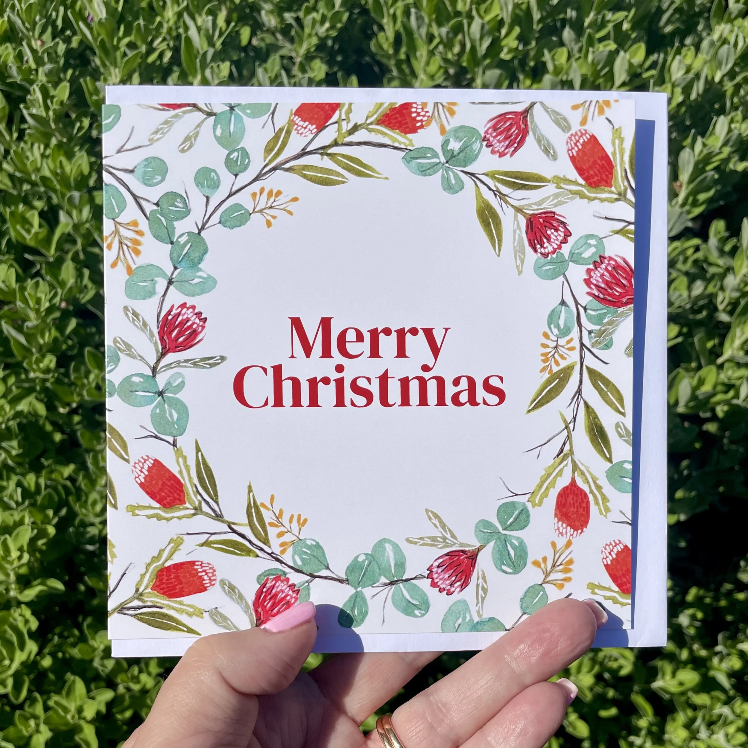 Merry Christmas - Native Wreath - Greeting Card